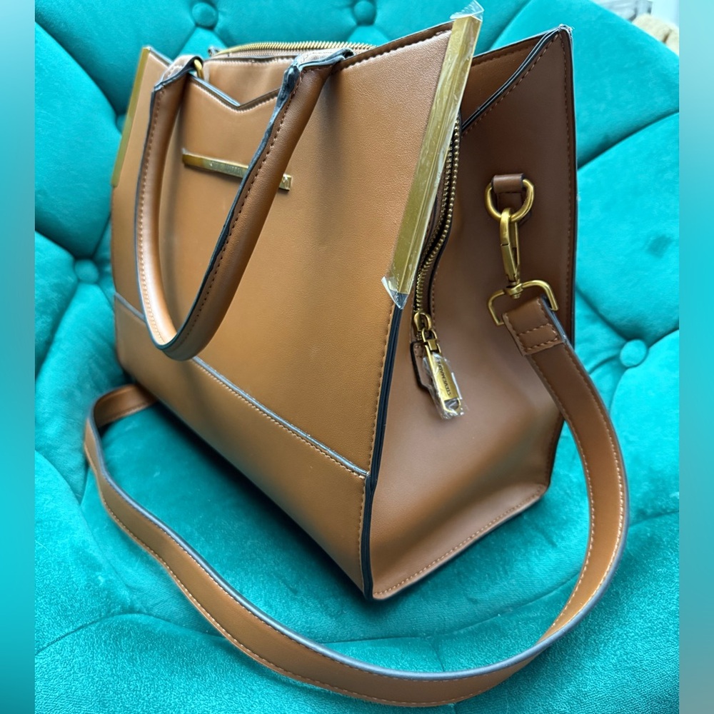BRAND NEW Steve Madden Tan Brown Leather Tote Bag